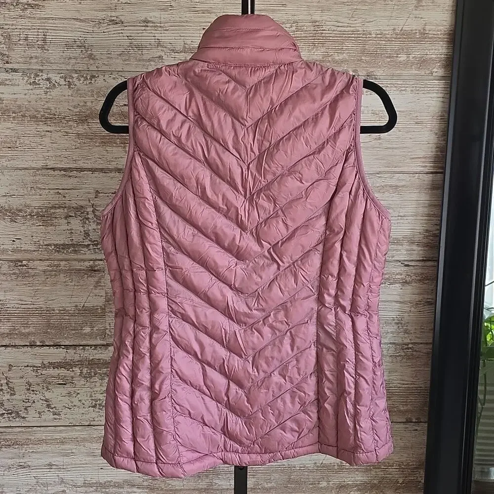 31 Degrees Heat Packable Pink Quilted Puffer Vest Womens Size Medium